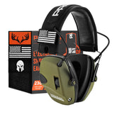 PROHEAR front profile green showing slim ear cups and fit benefits