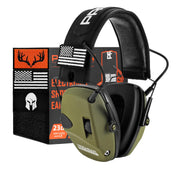 PROHEAR front profile green showing slim ear cups and fit benefits