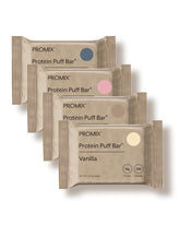 ProMix Nutrition vista frontal del empaque mostrando 12 barras y beneficios