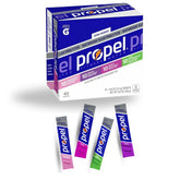 Propel 40 pack front packaging showing variety and convenience
