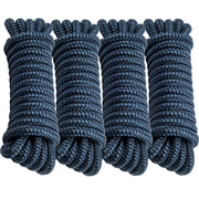 PropelTech cuerda de amarre frontal mostrando longitud y color azul marino, durable