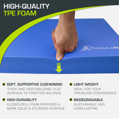 ProsourceFit persona haciendo sentadilla a una pierna sobre la pad, mejora del equilibrio