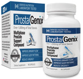 ProstaGenix envase frontal mostrando diseño y beneficio de apoyo prostático