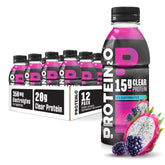 Protein2o front packaging showing dragon fruit blackberry flavor and benefits