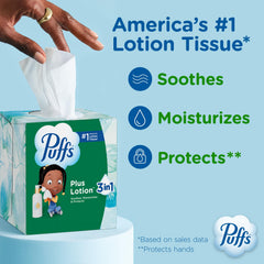 Detalle de textura y loción Puffs que protege la piel nasal