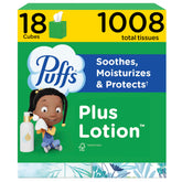 Puffs front cube box showing branding and convenient dispensing
