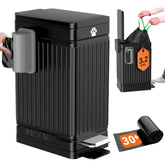 Pupzle front view outdoor trash can showing compact design and odor control
