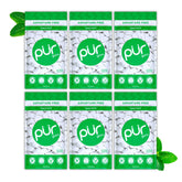 PUR Gum front packaging showing spearmint bags and branding for convenience