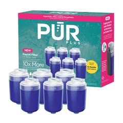 PUR empaque frontal mostrando pack de seis y beneficio suministro continuo