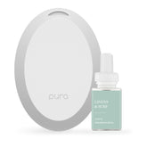 Pura Mini front view showing compact diffuser and subtle design benefit freshens small spaces