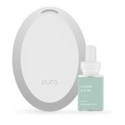 Pura Mini front view showing compact diffuser and subtle design benefit freshens small spaces