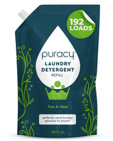 Puracy front packaging showing label and refill benefits