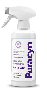Puracyn front packaging 16 oz showing label and benefits brand cleansing spray