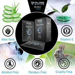 Pure Active primer plano del envoltorio individual conservando frescura