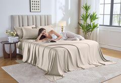 Pure Bamboo close-up of sateen weave highlighting silky texture and cooling feel