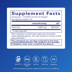 Pure Encapsulations etiqueta en primer plano mostrando metilcobalamina y ingredientes limpios