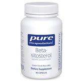 Pure Encapsulations envase frontal del beta-sitosterol mostrando el tamaño y diseño