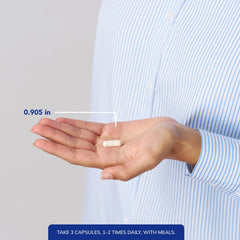 Pure Encapsulations etiqueta nutricional que destaca ingredientes y transparencia