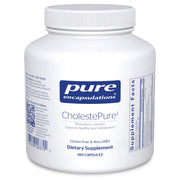 Pure Encapsulations CholestePure front label showing product identity and capsule count benefit