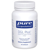 Pure Encapsulations DGL Plus front bottle showing label and capsule count for clarity