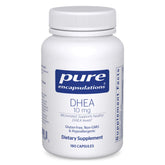 Pure Encapsulations frasco frontal mostrando 180 cápsulas y beneficios de pureza