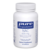 Pure Encapsulations NAC frasco frontal mostrando 90 cápsulas y beneficio de pureza