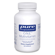 Pure Encapsulations O.N.E. Multivitamin frente del envase mostrando marca y formato — confianza y pureza