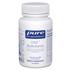 Pure Encapsulations O.N.E. Multivitamin vista frontal, presentación clara y profesional