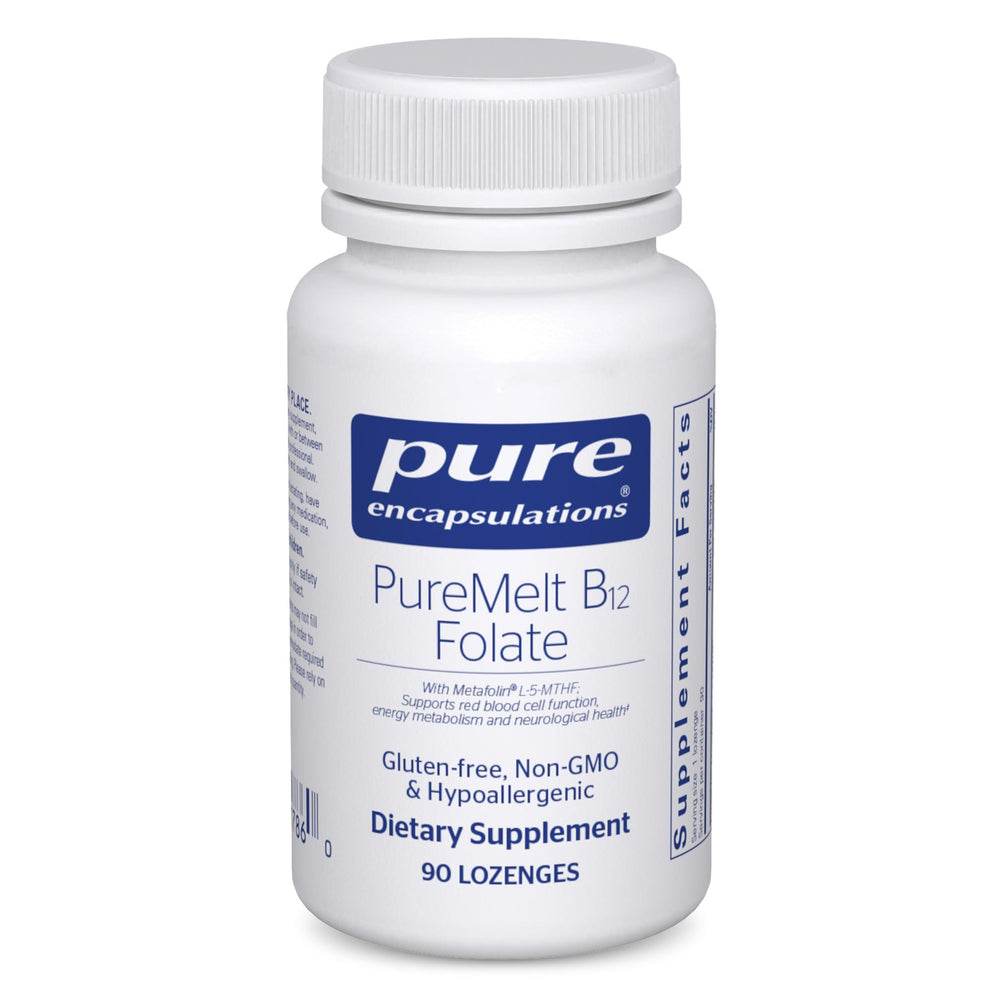 Pure Encapsulations frasco frontal que muestra 90 pastillas y marca