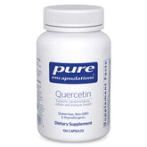 Pure Encapsulations front bottle showing clean quercetin labeling and dosage benefits