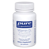 Pure Encapsulations frasco frontal limpieza y pureza visible