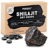 Pure Himalayan Shilajit front packaging showing brand and potency benefits