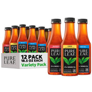 Pure Leaf frontal del paquete de 12 botellas mostrando variedad y conveniencia