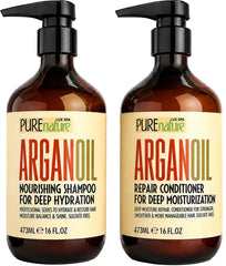PURE NATURE LUX SPA frontal del pack mostrando champú y acondicionador y apariencia profesional