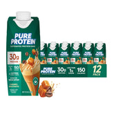 Pure Protein bottle front packaging showing nutrition and flavor benefits