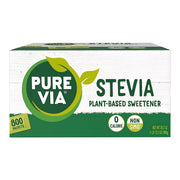 Pure Via frente del empaque que muestra 800 sobres y conveniencia