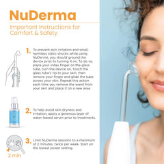 Pure Daily Care NuDerma comb wand used on scalp promoting circulation and hair-root stimulation