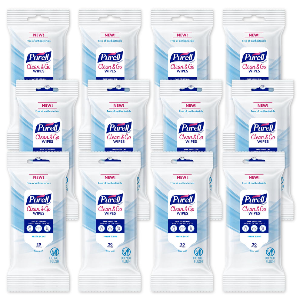 Purell paquete frontal Clean & Go ideal para llevar, limpieza rápida