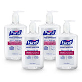 Purell Prime Defense frontal de la botella mostrando envase y beneficio de dosificación práctica