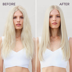 Pureology en uso bajo la ducha con cabello mojado, beneficio: produce espuma concentrada