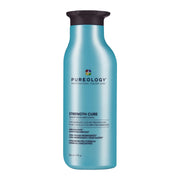 Pureology botella frontal mostrando diseño y volumen, beneficio: fácil identificación
