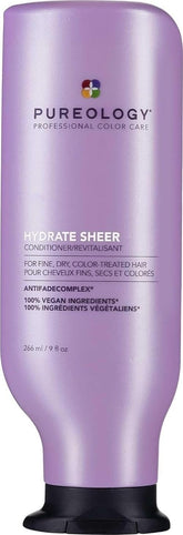 Pureology botella frente mostrando diseño y beneficio hidratación ligera