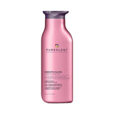 Pureology champú frontal mostrando envase y acabado brillante