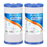 PUREPLUS front view of 2-pack filters showing packaging and fit benefit