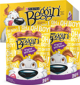 Purina Beggin' vista frontal del empaque con diseño atractivo y tentador