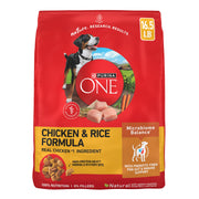 Purina ONE front bag showing product and benefits