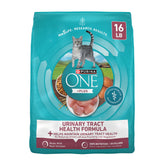 Purina ONE front packaging 16 lb bag showing formula name and benefits