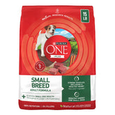 Purina ONE Plus front packaging showing lamb recipe and benefits