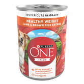 Purina ONE can front view showing label and healthy weight benefit