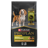 Purina Pro Plan frente de la bolsa mostrando la fórmula y beneficio de control de peso